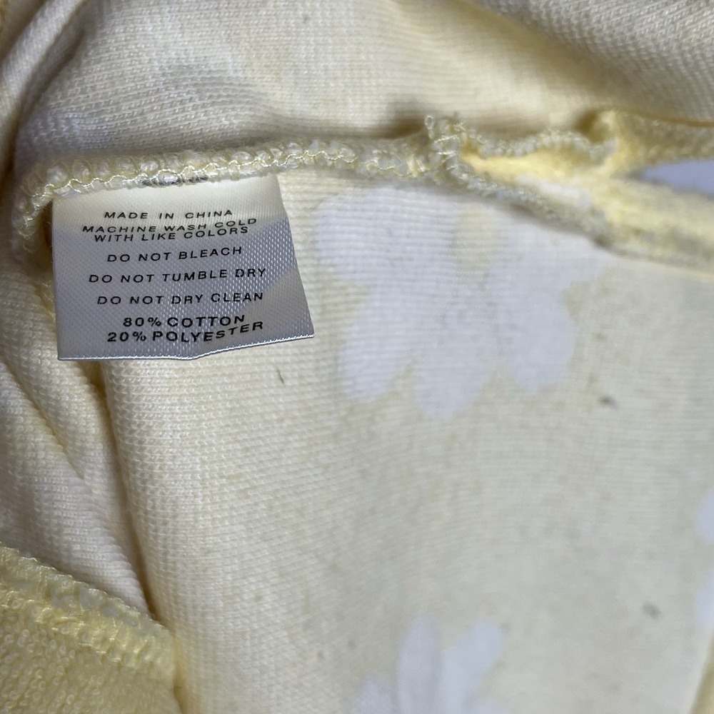 Yllw The Label Daisy Terry Cloth Top Butter Yellow Womens Small Y2K 70s Preppy - Picture 5 of 6